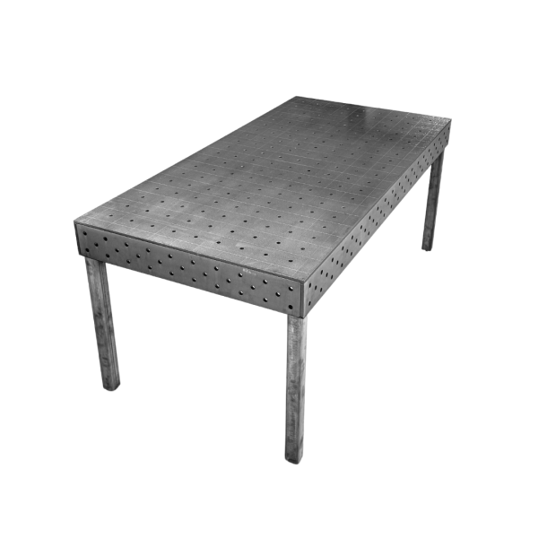 (A) Svařovací stůl (12mm) - rastr 100x100, up. otvory 16 mm po 100 mm horizontálně